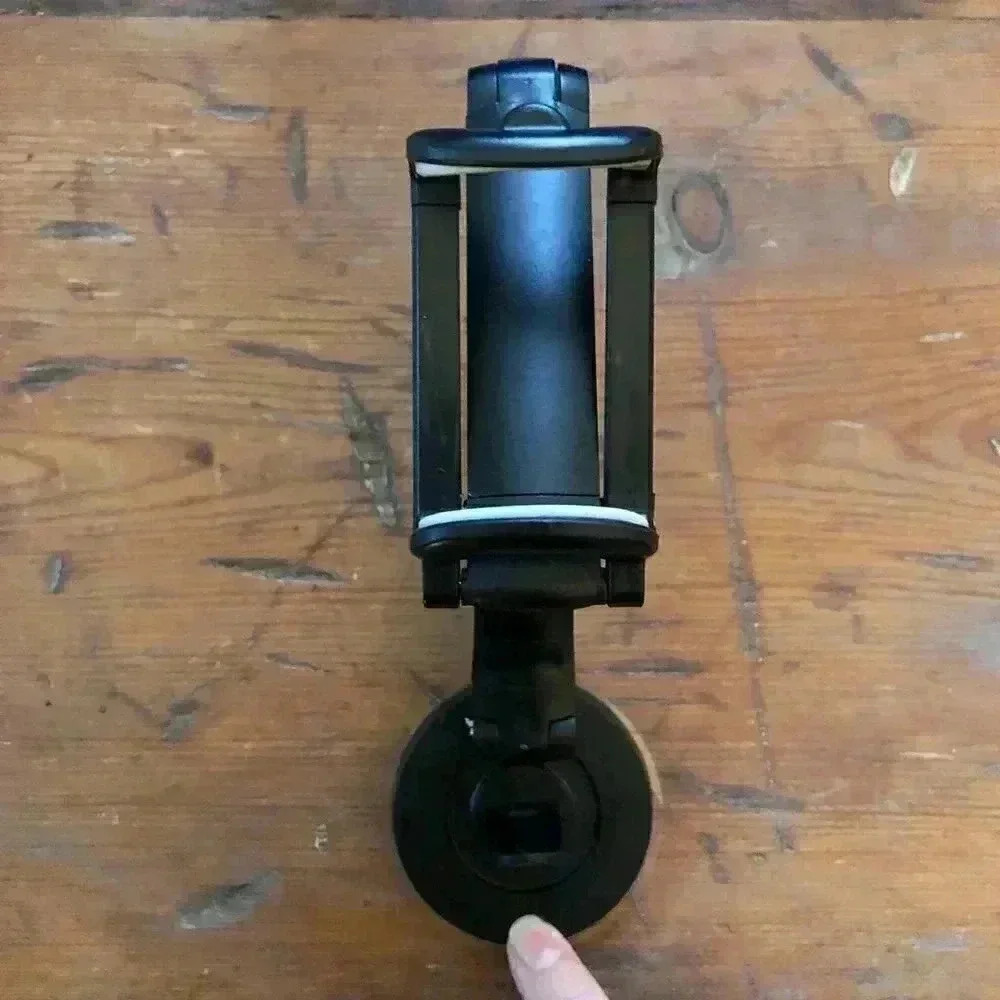 360 Degree Long Handle Black Aluminum Car Phone Mount NWT - Picture 3 of 8